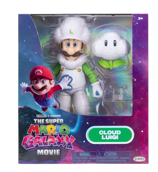 The Super Mario Galaxy Movie 5" Figure Series Cloud Luigi Figure Toy New W Box