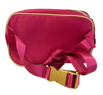 Disney Parks Walt Disney World Cinderella Castle Belt Bag Pink Gold New With Tag