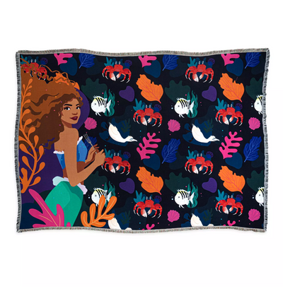 Disney Parks The Little Mermaid Live Action Film Characters Throw Blanket New