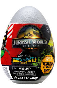 Jurassic World Rebirth Captivz Slime Egg Dinosaur Collectible Flocked Mystery