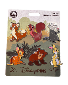 Disney Parks Booster Pin Set - Woodland Friends New With Tag