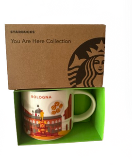 Starbucks You Are Here Bologna Italy Ceramic Coffee Rare Mug New with Box