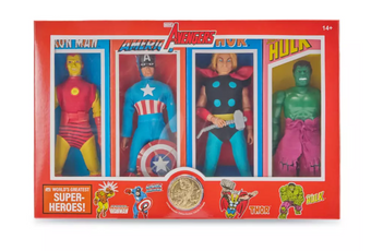 Disney Parks Marvel Avengers Mego Action Figure Replica Set Super Heros Toy New