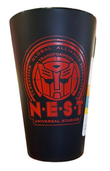 Universal Studios Transformers NEST Classic Black Glass Cup New with Tag