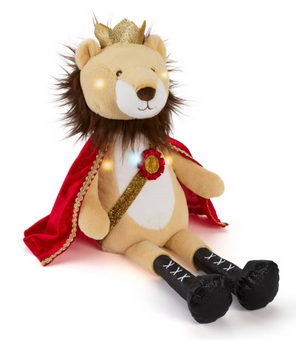 FAO Schwarz 12" Glow Brights Nutcracker Lion Plush Toy New with Tag