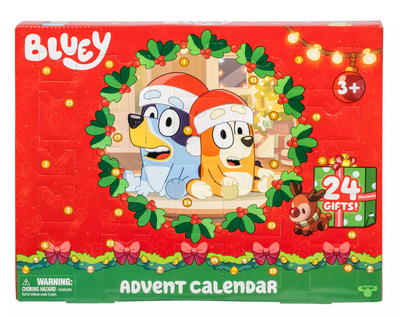 Disney Bluey Advent Calendar 4 Mini Figures Bluey Bingo Muffin Socks New