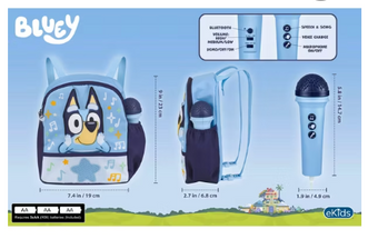 Bluey Sing Along Backpack Boombox Toy New With Tag