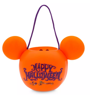 Disney Parks Halloween 2024 Mickey Mouse Jack-o'-Lantern Treat Bucket New W Tag
