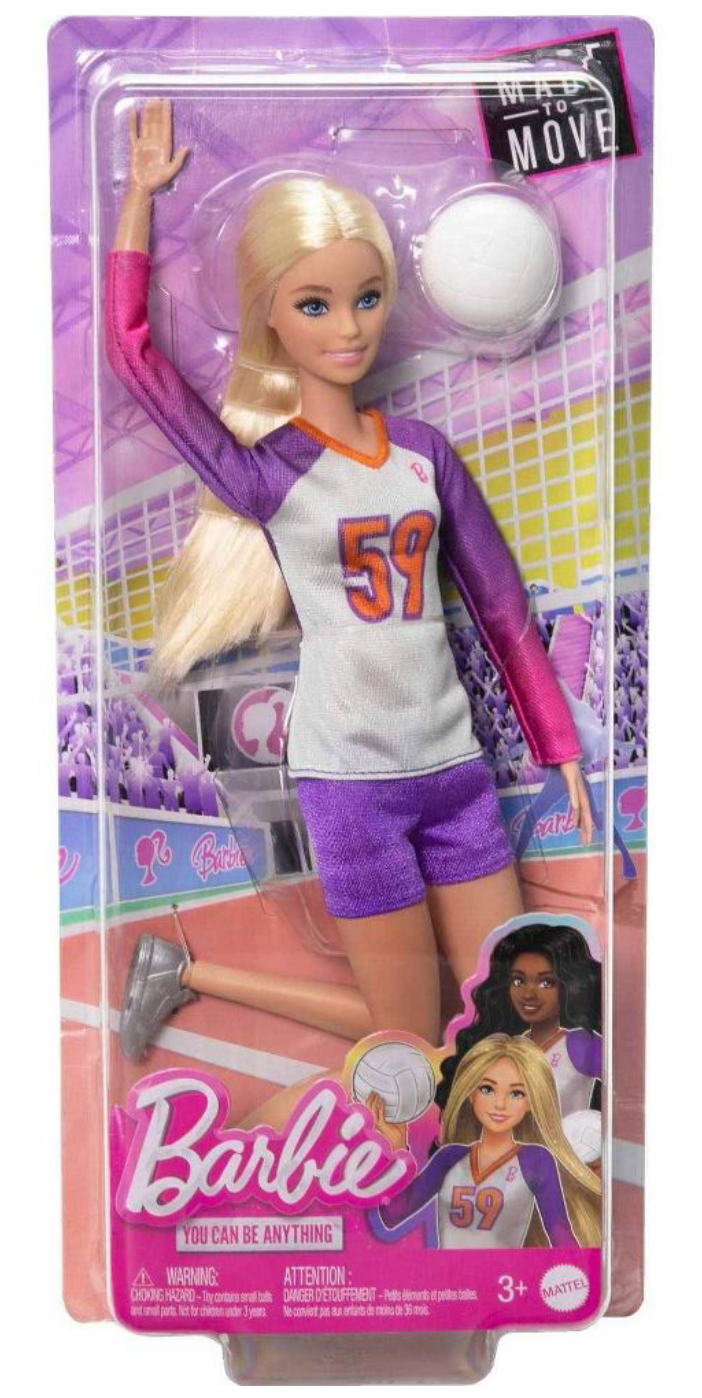 Barbie Made to Move Career Volleyball Player Doll Toy New with Box