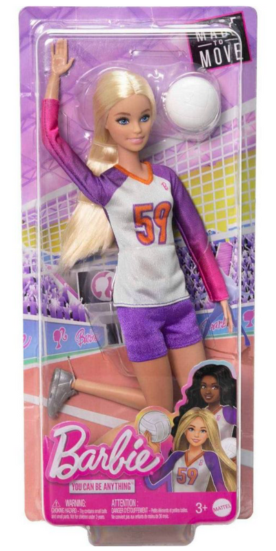 Barbie Made to Move Career Volleyball Player Doll Toy New with Box