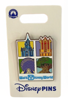Disney Parks Walt Disney World Park Icons Pin New With Card