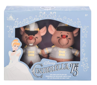 Disney Parks Jaq and Gus Plush Set Cinderella 75th Small 7 1/2'' H New With Tag