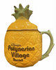 Disney Parks Polynesian Village Resort Pineapple Coffee Mug w Lid New With Tag