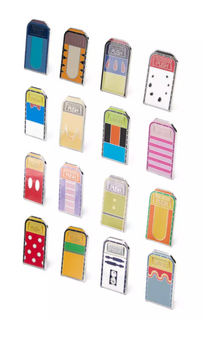 Disney Parks Character Trash Bins Mystery Pin Pouch – 5-Pc New With Tag