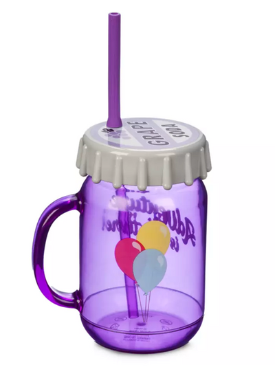 Disney Parks Grape Soda Water Bottle with Straw – Up Adventure New with Tag