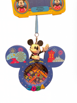 Disney Parks 2024 Mickey Photo Frame Christmas Ornament New with Tag