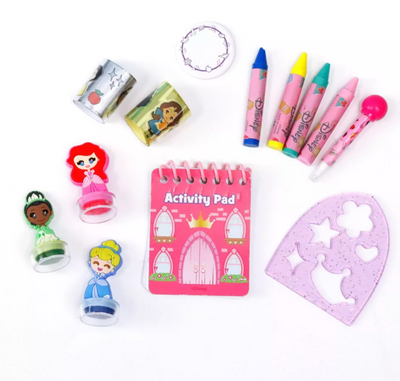 Disney Princess Castle Design Set with Stickers Crayons Stampers New