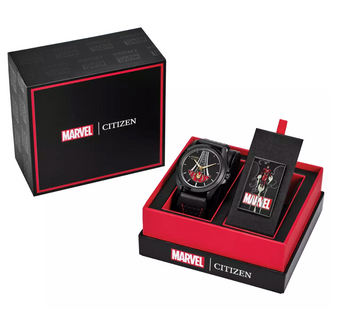 Disney Parks Iron Man Watch for Adults with Pin Set by Citizen New With Tag