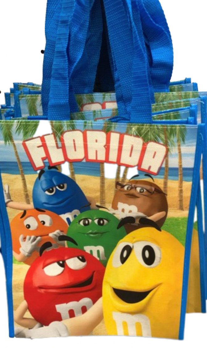 M&M's World Characters Reusable Tote Florida New With Tag