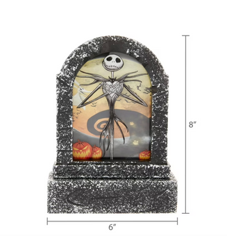 Disney's The Nightmare Before Christmas Jack Skellington LED Tombstone Décor New