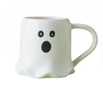 Hallmark Halloween Ghost Sculpted Coffee Mug Boooo! New