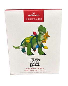 Hallmark Disney Pixar Toy Story Wrapped-Up Rex Christmas Ornament New