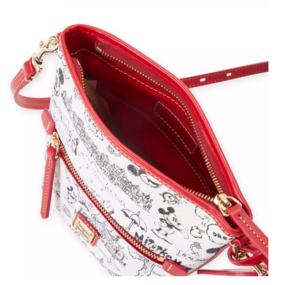 Disney Parks Mickey Sketch Art Dooney & Bourke Crossbody Bag New with Tag