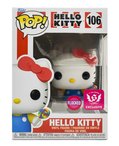 Funko Pop Sanrio Hello Kitty with Lollipop Flocked Exclusive Vinyl Figure Sugar