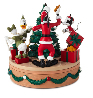 Hallmark Disney Mickey and Friends Christmas Musical Figurine W Light Motion New