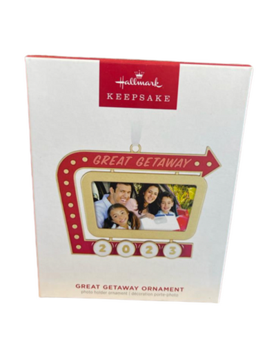 Hallmark 2023 Keepsake Great Getaway Metal Photo Frame Christmas Ornament New
