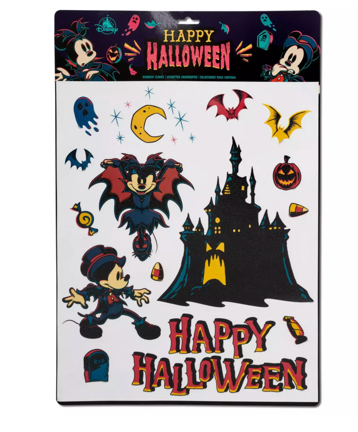 Disney Parks Happy Halloween 2023 Mickey and Friends Halloween Window Clings New