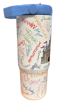 Disney Parks WDW Castle Tumbler Character Signatures New With Tag