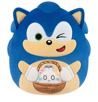 Squishmallows Sonic the Hedgehog Easter Sonic 8-Inch Plush with Basket New W Tag
