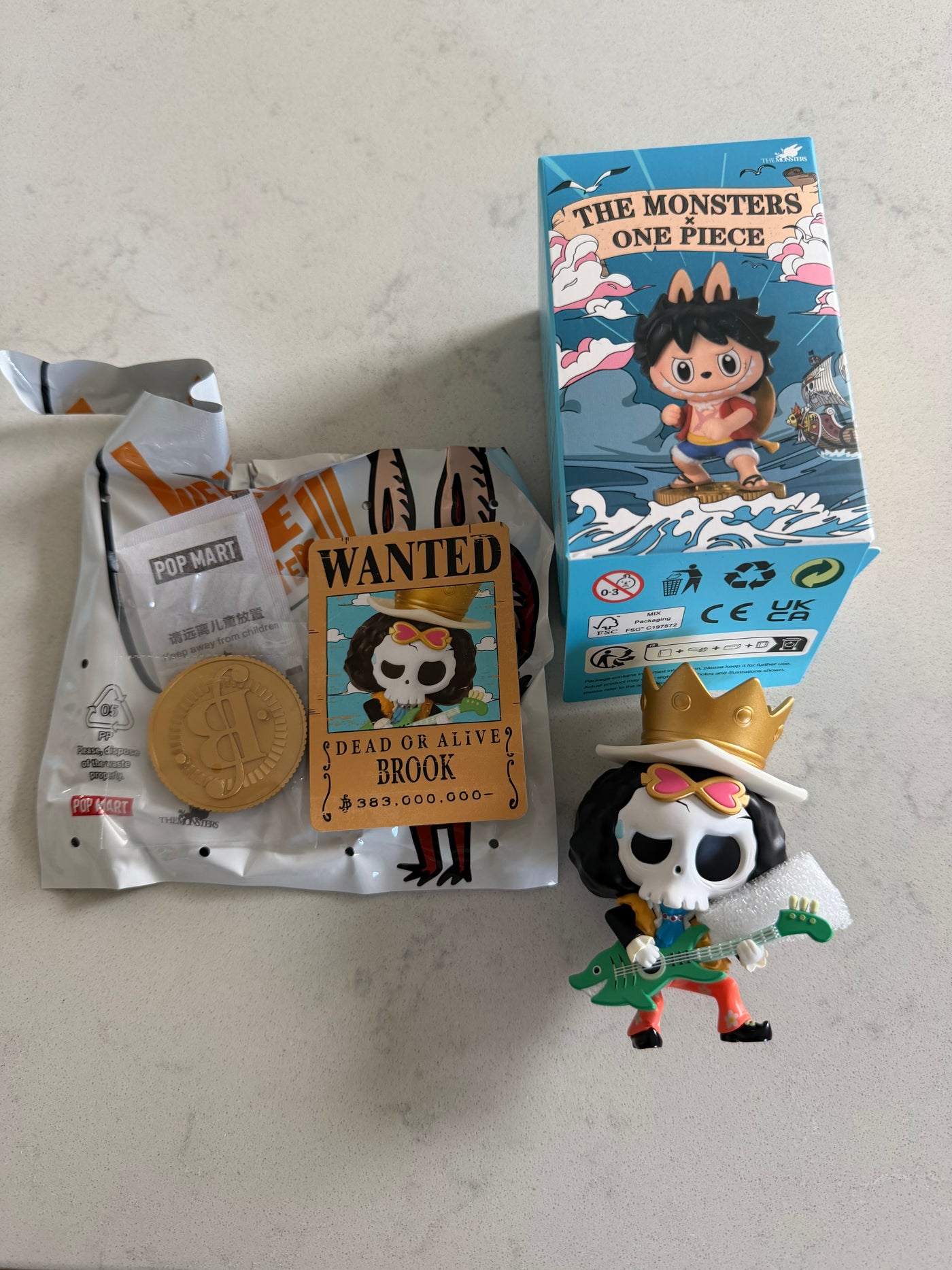 Pop Mart Labubu The Monsters x One Piece Brook Figure USA SELLER New with Box