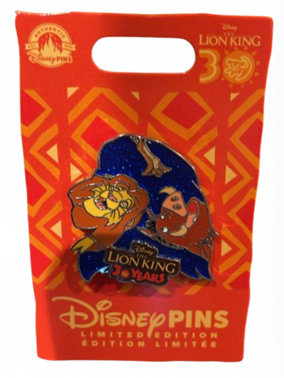 Disney Parks Simba, Timon & Pumbaa Lion King 30th Anniversary Pin New with Card