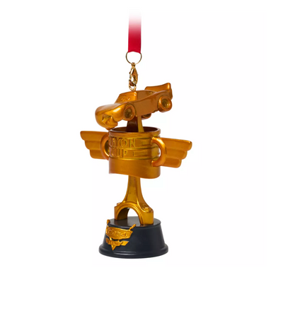 Disney Sketchbook Lightning McQueen Piston Cup Trophy Christmas Ornament New
