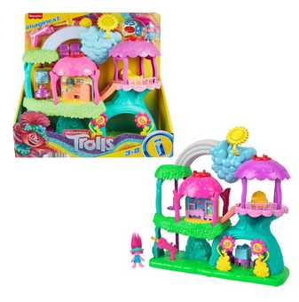 Fisher-Price Imaginext Trolls Lights & Sounds Rainbow Treehouse Toy New With Box