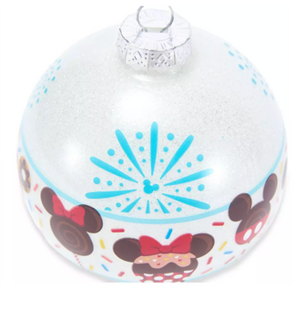 Disney Parks Mickey & Minnie Mouse Sweet Treats Ball Christmas Ornament New Tag