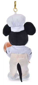 Disney Parks Bakery Chef Mickey with Croissant Plush Keychain New with Tag