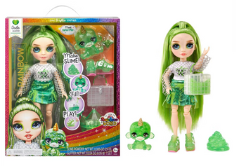 Rainbow High Jade Green with Slime Kit & Pet 11'' Shimmer Doll Toy New With Box