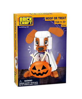 Brickcraft Halloween Woof or Treat Building Kit (154-Piece Set) Toy New With Tag