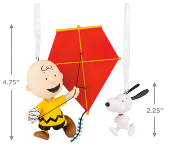 Hallmark Peanuts75th Anniversary Charlie Brown and Snoopy Christmas Ornaments