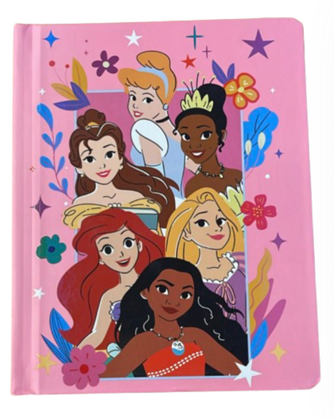 Disney Parks Princess Notebook Journal Ariel Rapunzel Belle Tiana New with Tag