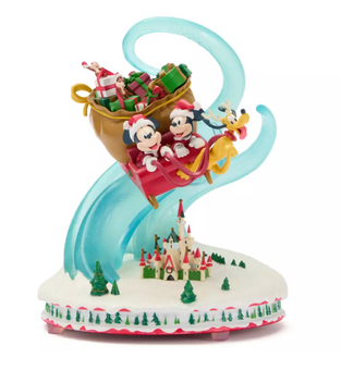 Disney Parks Santa Mickey and Friends Light-Up Musical Holiday Figure New W Tag