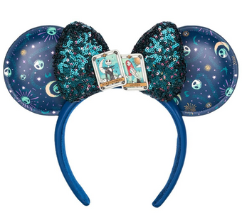 Disney Parks Nightmare Before Christmas Jack & Sally Ear Headband New With Tag