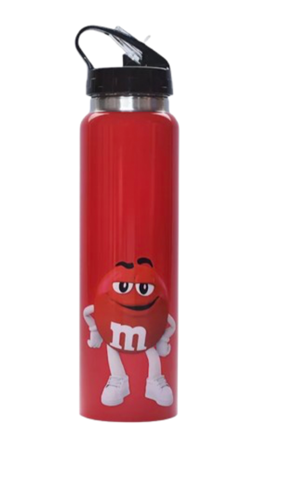 M&M's World Red Character 25oz Stainless Steel Straw Tumbler New