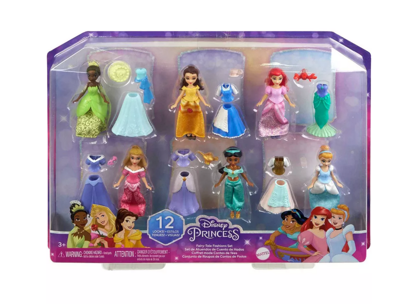 Disney Princess Fairy-Tale Dolls and Fashions Toy Set New with Box