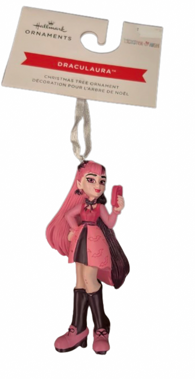 Hallmark Resin Monster High Draculaura Christmas Tree Ornament New with Tag