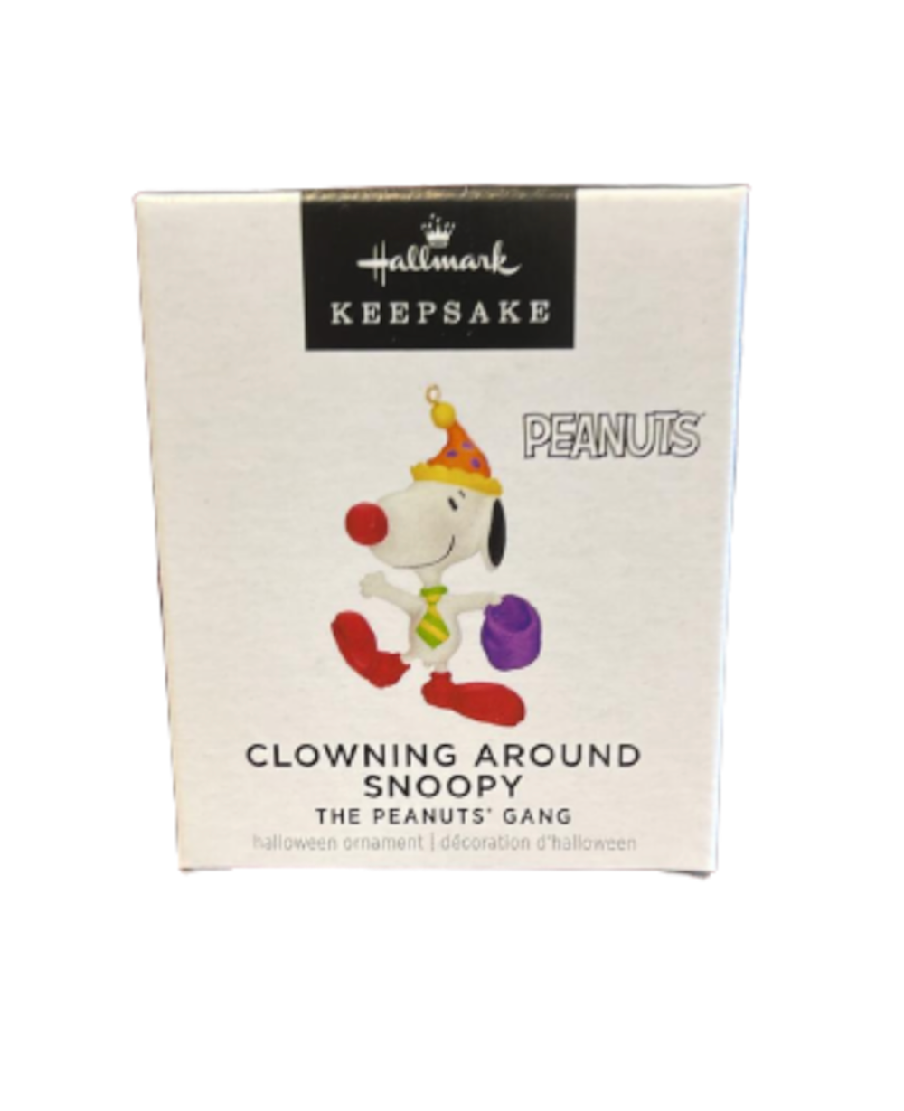 Hallmark 2023 Keepsake Mini The Peanuts Gang Clowning Around Snoopy Ornament New