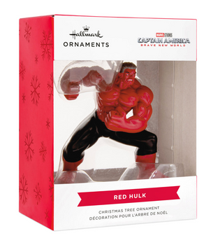 Hallmark Marvel Studios Captain America Brave World Red Hulk Christmas Ornament
